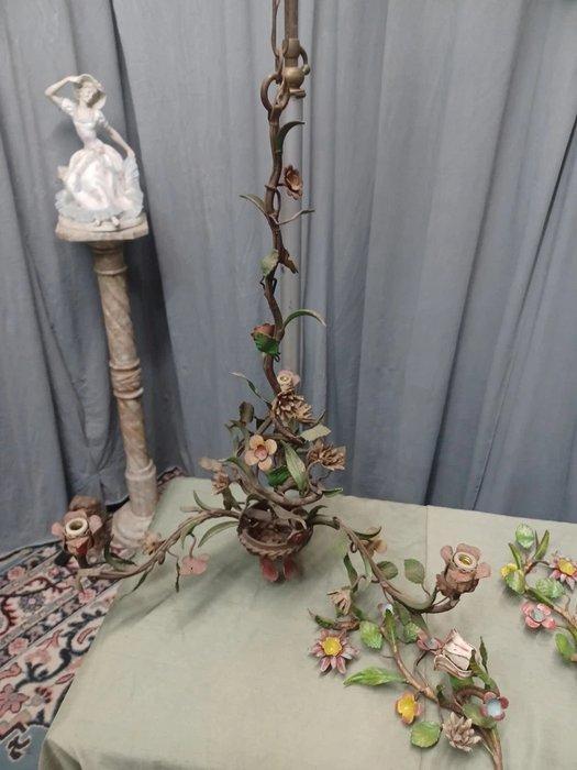 Plafondlamp - geblingd smeedijzer, Antiek en Kunst, Curiosa en Brocante