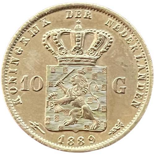Gouden 10 gulden Willem III 1889, Postzegels en Munten, Munten | Nederland, Losse munt, 10 gulden, Koning Willem III, Goud, Verzenden