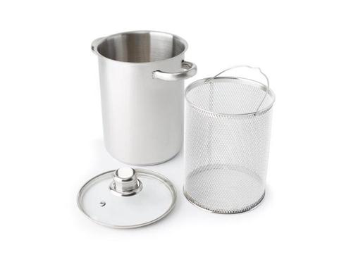 Aspergepan met Inzetmand - RVS - 19x14 cm, Huis en Inrichting, Keuken | Keukenbenodigdheden, Nieuw, Verzenden