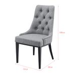 Design eetkamerstoel Chesterfield 100x53x60 cm lichtgrijs, Huis en Inrichting, Stoelen, Verzenden, Nieuw