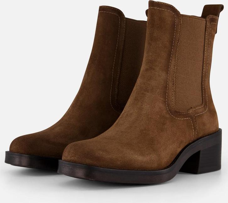 Tamaris - maat 42- Chelsea boots cognac Synthetisch - Dames, Kleding | Dames, Schoenen, Verzenden