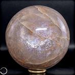 Lila-perzik maansteen bol – Een magisch juweel vol licht,