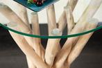 Design Bijzettafel DRIFTWOOD 40cm Teak Ronde salontafel -, Huis en Inrichting, Tafels | Sidetables, Ophalen of Verzenden, Nieuw