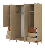 Kledingkast Skagen - Eiken - 4-Deurs met Lades, Huis en Inrichting, Kasten | Kledingkasten, Verzenden, Nieuw, Met lade(s)