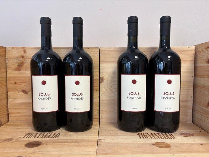 2012 x2 & 2013 x2 Pianirossi, Solus - Toscane IGT - 4, Verzamelen, Wijnen