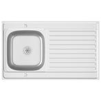 Gootsteen RVS 100x60 - Retourdeal - Super Koop! 51% Korting, Ophalen of Verzenden, Nieuw, Rvs, Wastafel