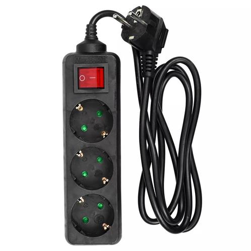 Benson Stekkerdoos met schakelaar - 3-voudig - geaard - 1..., Auto-onderdelen, Elektronica en Kabels, Nieuw, Ophalen of Verzenden