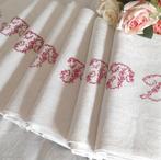 8 tovaglioli ricamo a mano grandi cifre rosse - Servet (8) -