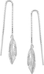 The Jewelry Collection - Doortrekoorbellen Veer - Zilver, Verzenden, Nieuw