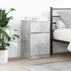 vidaXL Nachtkastjes 2 st 39x35x65 cm bewerkt hout betongrijs, Verzenden, Nieuw, Hout
