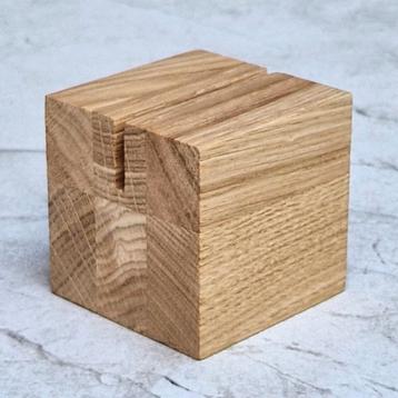 HOCHO Eikenhouten Kaartenhouder 60x60x60 mm – Luxe en Fun. beschikbaar voor biedingen