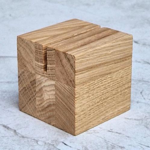 HOCHO Eikenhouten Kaartenhouder 60x60x60 mm – Luxe en Fun., Huis en Inrichting, Keuken | Keukenbenodigdheden, Nieuw, Ophalen of Verzenden