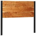 vidaXL Hoofdeinde 120 cm massief hout acacia en ijzer, Verzenden, Nieuw, Bruin, Hout