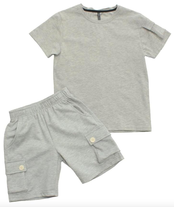 Jongens setje 2 delig Grijs, Kinderen en Baby's, Kinderkleding | Kinder-kledingpakketten, Nieuw, Overige maten, Verzenden