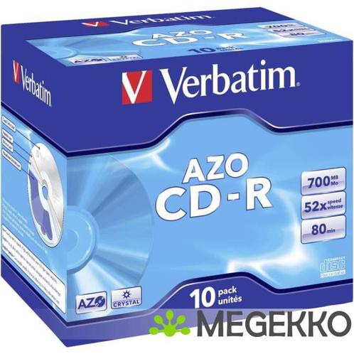 Verbatim CD-R 52x 10st. Jewelcase, Computers en Software, Overige Computers en Software, Nieuw, Verzenden