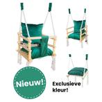 Luxe houten 3 in 1 groene meegroei baby schommel en Kinder, Ophalen of Verzenden, Nieuw