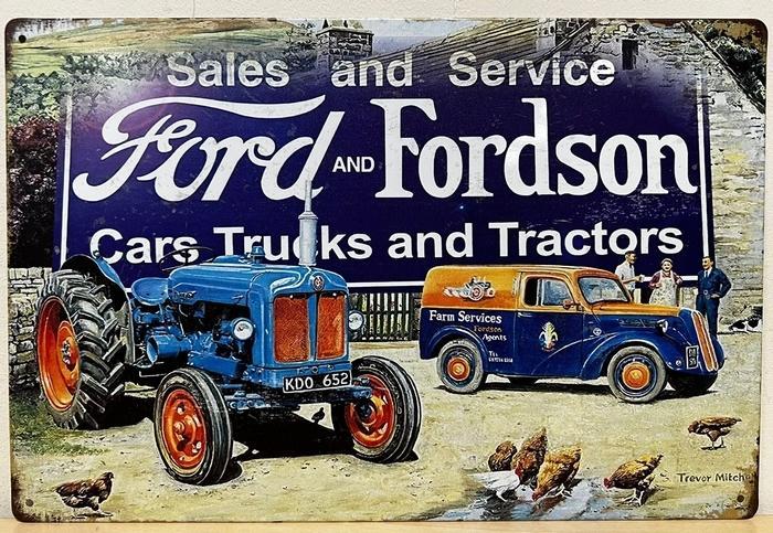 Ford en Fordson reclamebord, Verzamelen, Merken en Reclamevoorwerpen, Nieuw, Ophalen of Verzenden