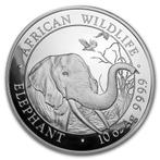 Somalische Olifant 10 oz 2018, Postzegels en Munten, Verzenden, Overige landen, Losse munt, Zilver