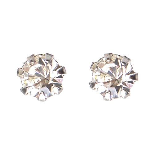 Oorbellen Magnetisch - Strass 5mm - Zilverkleurig - Bijoux N, Sieraden, Tassen en Uiterlijk, Oorbellen, Grijs, Nieuw, Ophalen of Verzenden