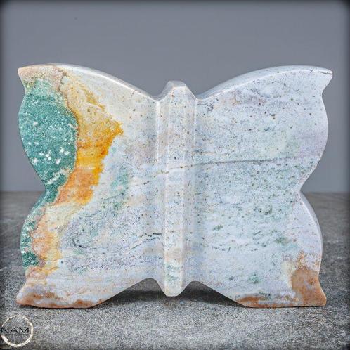 Natuurlijke zeer artistieke jaspis-agaat Vlinder-hakken-, Verzamelen, Mineralen en Fossielen