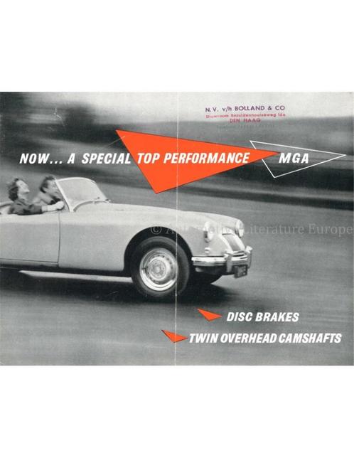 1958 MG MGA BROCHURE ENGELS, Boeken, Auto's | Folders en Tijdschriften