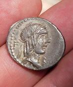 Romeinse Republiek. L. Calpurnius Piso Frugi, 90 BC., Postzegels en Munten