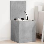 vidaXL Opbergbox 40x42x46 cm bewerkt hout betongrijs, Huis en Inrichting, Woonaccessoires | Kisten, Verzenden, Nieuw