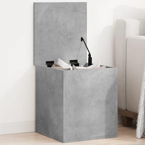 vidaXL Opbergbox 40x42x46 cm bewerkt hout betongrijs, Huis en Inrichting, Woonaccessoires | Kisten, Nieuw, Verzenden