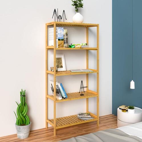 Badkamermeubel Bamboe met 5 planken in hoogte verstelbaar, Huis en Inrichting, Stoelen, Nieuw, Verzenden