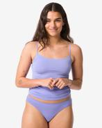 HEMA Damesstring naadloos micro blauw, Verzenden, Blauw