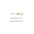 Schuifspeldjes Bloem Strik Parel Strass 6cm Goud, Nieuw