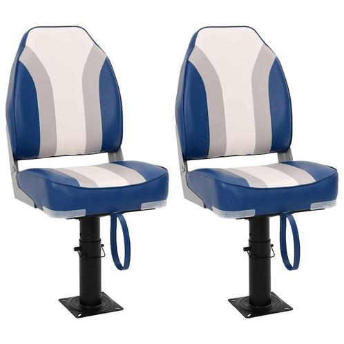 vidaXL Bootstoelen 2 st met poot in hoogte verstelbaar 360°, Watersport en Boten, Bootonderdelen, Nieuw, Verzenden