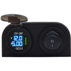 ProRide 12V USB Autolader Opbouw met Voltmeter/Ampèremeter -, Verzenden, Nieuw