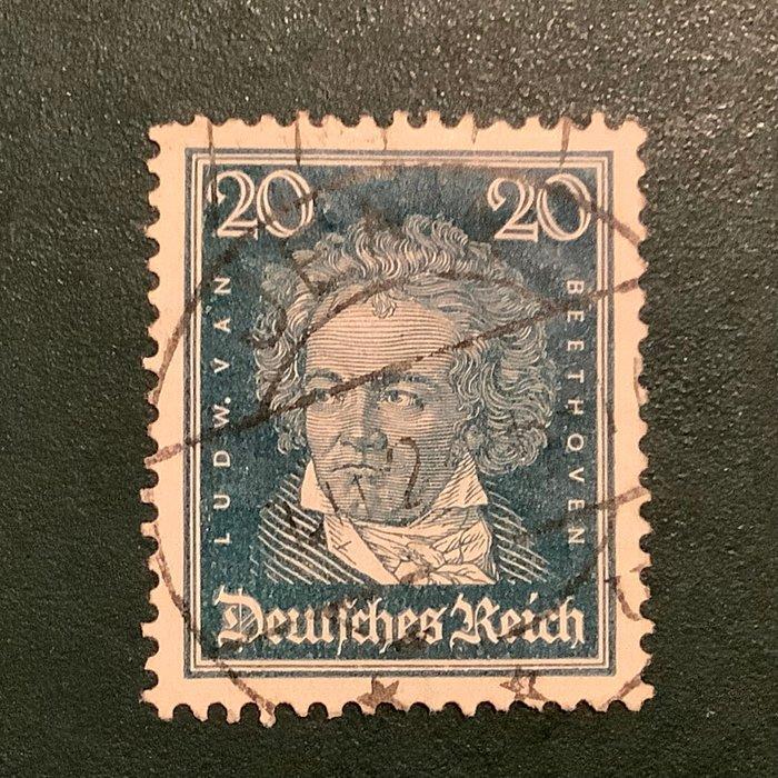 Duitse Rijk 1926 - 20 Pf Beethoven met liggend watermerk -, Postzegels en Munten, Postzegels | Europa | Duitsland