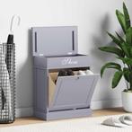 vidaXL Schoenenkast 50x28x58 cm paulowniahout grijs, Verzenden, Nieuw