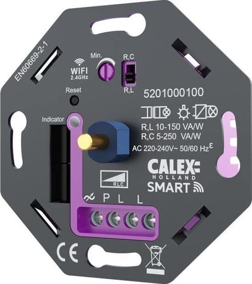 Calex Smart LED Dimmer - Wifi - Inbouw - 5-250W - Fase, Doe-het-zelf en Verbouw, Elektra en Kabels, Zo goed als nieuw, Ophalen of Verzenden