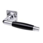 Deurklink - Deco glanzend nikkel vierkante rozet, Doe-het-zelf en Verbouw, Hang- en Sluitwerk, Ophalen of Verzenden, Nieuw, Koper of Messing