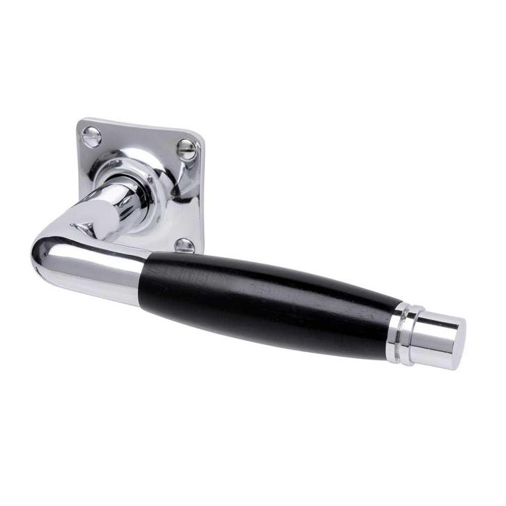 Deurklink - Deco glanzend nikkel vierkante rozet, Doe-het-zelf en Verbouw, Hang- en Sluitwerk, Klink of Kruk, Nieuw, Koper of Messing