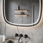 HIPP Design Phantom Deens Ovale LED spiegel - Zwart Frame -, Huis en Inrichting, Woonaccessoires | Spiegels, Ophalen of Verzenden