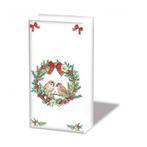 Ambiente - Zakdoeken - Sparrows in wreath, Verzenden, Nieuw