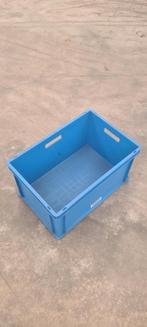 60x40x32 kunststof bak, blauw, PP, open handgrepen korte en, Ophalen of Verzenden