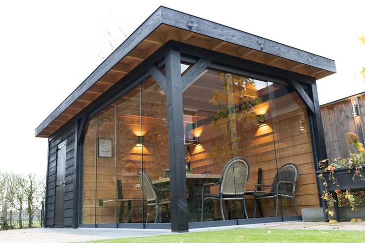 Glasschuifwand set 3 sporig RAL 7016 RL, Doe-het-zelf en Verbouw, Glas en Ramen, Ophalen of Verzenden