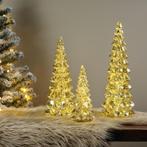Glazen kerstbomenset met ledlampjes - 3 stuks | 21-32-40 cm, Huis en Inrichting, Lampen | Overige, Verzenden, Nieuw