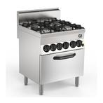 650 HP Gasfornuis | 4 Branders | Met Heteluchtoven 700mm |, Verzenden, Nieuw in verpakking