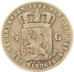 Nederlandse zilveren halve Gulden Willem II (diverse jaren), Verzenden, Koning Willem II, Losse munt, Zilver