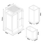 [en.casa] Wasmand Evenes met waszakken 70,5x49,5x33 cm beige, Verzenden, Nieuw