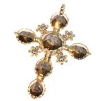 Hanger - 18 karaat Geel goud - Diamant - Kruis, rococo 1720