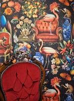 Textiel Vases Paradise met apen en flamingos -