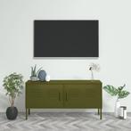 vidaXL Tv-meubel 105x35x50 cm staal olijfgroen, Huis en Inrichting, Kasten | Televisiemeubels, 100 tot 150 cm, Verzenden, Nieuw