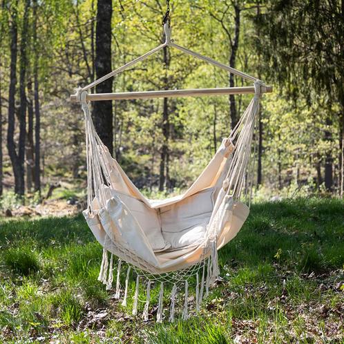 Tuin hangstoel gebroken wit | Op voorraad, Tuin en Terras, Tuinstoelen, Nieuw, Verzenden
